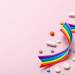 The Oral Pill War: Novo vs. Lilly Colorful pills and a rainbow ribbon on a pink background