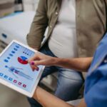 Nose Hair Mistake That Turns into Infection Nurse showing a patient health data on a tablet