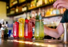 Beet Juice’s Bizarre Blood Pressure Secret A bartender preparing colorful cocktails at a bar